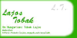 lajos tobak business card